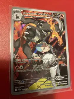 Team Rocket's Houndoom 191/182 (NM) Destined Rivals Illustration Rare Pokemon - Image 2