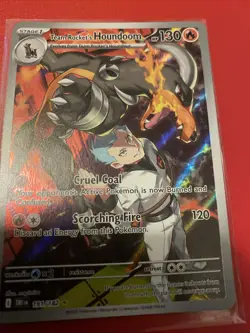 Team Rocket's Houndoom 191/182 (NM) Destined Rivals Illustration Rare Pokemon - Image 4