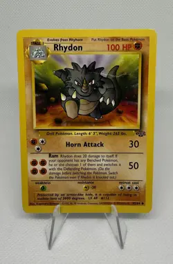 Rhydon - 45/64 Jungle - Pokemon TCG 1999 (CREASED - see pics) - Image 1