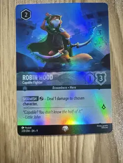 Disney Lorcana Fabled Epic Robin Hood Capable Fighter 220/204 *Read Descript* - Image 1