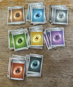 Pokemon Scarlet and Violet Holo Energy Cards. Lot of 41. Near Mint. - Image 1