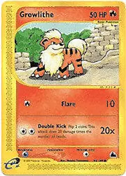 E Skyridge - Growlithe Pokemon Card 62/144 - Image 1