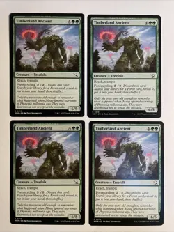 4x Mtg March Of The Machine Timberland Ancient NM/M Magic The Gathering - Image 1