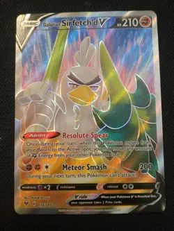 1x Galarian Sirfetch'd V 174/185 Vivid Voltage Full Art Ultra Rare Pokemon Card - Image 1