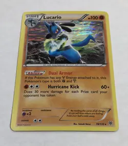 Pokemon LUCARIO Card 78/135 Holo Rare LP B&W Plasma Storm English Light Play - Image 2