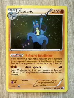 Lucario 80/113 Holo Rare Holo Legendary Treasures Pokemon LP - Image 1