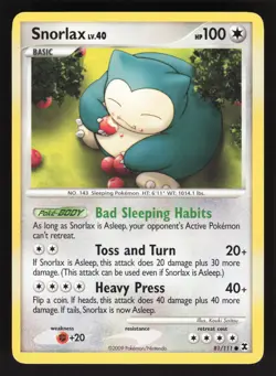 Snorlax 81/111 Pokemon TCG Rising Rivals LP - Image 1