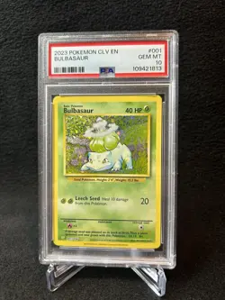 Pokemon 2023 CLV En Bulbasaur Holo #001/034 PSA 10 - Image 1
