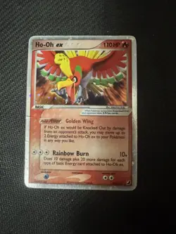 Pokemon TCG Ho-Oh EX 104/115 Unseen Forces Ultra Rare Silver Border Holo 2005 - Image 3