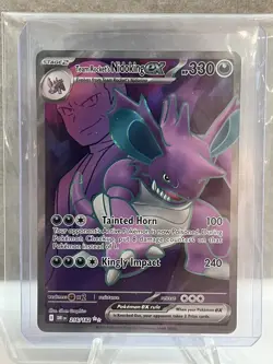 Team Rockets Nidoking EX 216/182 Destined Rivals Ultra Rare Full Art Pokemon NM - Image 1