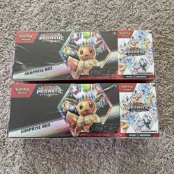 (2) Pokemon Sam's Club Prismatic Evolutions Surprise Box + Booster Bundle Lot - Image 1