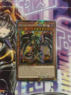Yugioh Red-Eyes Darkness Metal Dragon Platinum Secret Rare RA03 - Image 1