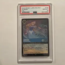 AURORA DREAMING GUARDIAN DISNEY LORCANA SUPER RARE FOIL 139/204 LOW POP - PSA 10 - Image 1