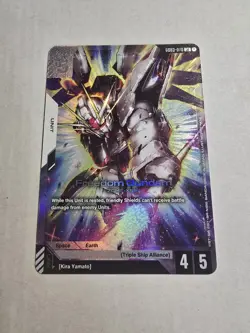 Freedom Gundam LR GD03-070 Gundam TCG Card Foil Steel Requiem English - Image 1
