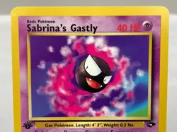 Sabrina's Gastly 97/132 Gym Challenge Pokemon Card 1st Edition - Near Mint - Image 3
