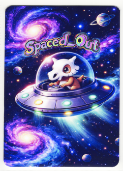 Pokemon Fanart CUBONE Card by SPACED_OUT * CRACKED ICE HOLO * - Image 2
