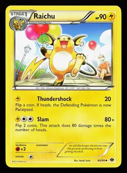 Raichu 40/99 Uncommon Next Destinies Pokemon Card - Image 1