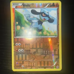 Pokemon TCG Riolu Reverse Holo Card 76/135 Plasma Storm - Image 1