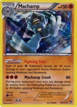Machamp 46/111 - Pokemon XY Furious Fists Holo Rare Card - Image 1