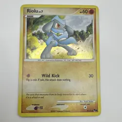 Pokemon Riolu 008/017 Pop Series 6 Uncommon Holo Card 2007 English - Image 1