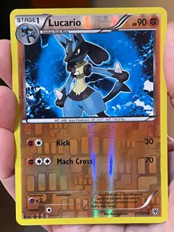 POKEMON LUCARIO 77/135 REVERSE HOLOFOIL PLASMA STORM NM CARD - Image 1