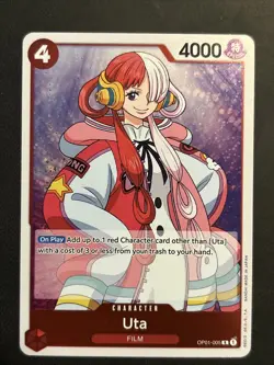 OP01-005 Uta Rare English One Piece TCG Card Romance Dawn NM - Image 1