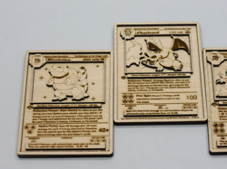 Charizard, Blastoise, Venusaur | Wood Cut Pokemon Card | 4.5" x 3.25" | Art/Gift - Image 3