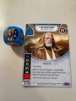 Star Wars Destiny Spirit Of Rebellion Card & Die #37 Obi-Wan Kenobi - Image 1