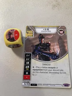 Star Wars Destiny Spirit Of Rebellion Card & Die #20 IG-88 - Assassin Droid - Image 1