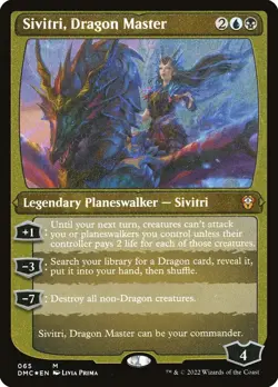 ~1x Sivitri Dragon Master ETCHED FOIL x1 ~NM~ DMC Magic the Gathering MtG~ - Image 1