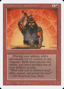 Dwarven Weaponsmith (145) Revised Edition 3ED MTG Magic - Image 1