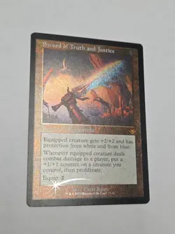 Mtg Magic Sword of Truth and Justice NM (Etched Foil) Retro Frame - Image 2