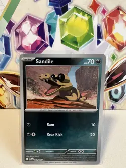 Sandile 064/094 Common Reverse Holo - Pokemon TCG Phantasmal Flames - NM - Image 1