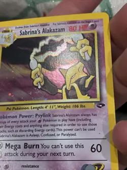 SABRINA'S ALAKAZAM 1ST EDITION FULL SWIRL 2000 POKEMON GYM CHALLENGE HOLO - Image 5