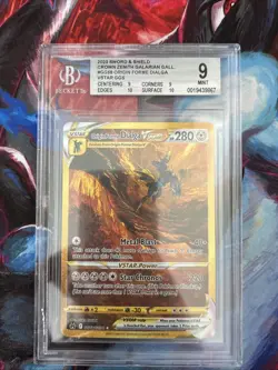 Pokemon Origin Forme Dialga Vstar Ggs Crown Zenith Gold Bgs 9 Mint - Image 1
