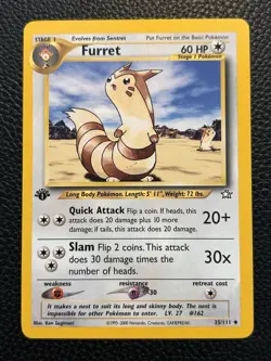 Furret - Pokemon Neo Genesis First 1st Edition #35 - Uncommon - Image 1