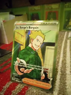 Lt. Surge's Bargain Full Art Trainer Mega Evolutions 120/132 Pokemon !!MINT!! - Image 3