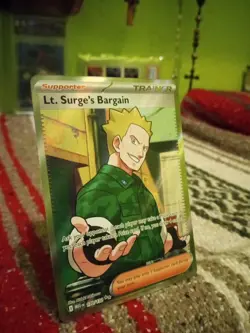 Lt. Surge's Bargain Full Art Trainer Mega Evolutions 120/132 Pokemon !!MINT!! - Image 4