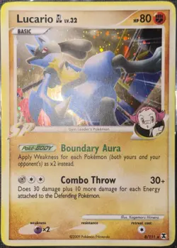 Pokemon TCG • Lucario GL #8 Rising Rivals - Holo • LP - Image 2
