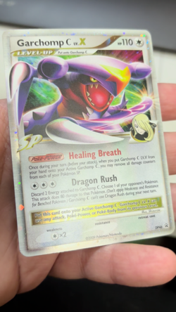 Pokemon TCG Garchomp C LV.X Promo Reverse Holo Diamond and Pearl Promo DP46 LP - Image 2