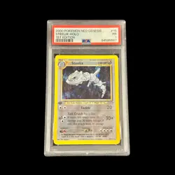 Pokemon Slab Steelix Holo 15 Neo Genesis 1st Edition PSA 1 PR 2000 - Image 1