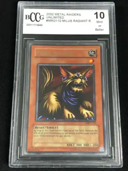 YUGIOH MILUS RADIANT MRD-110 - 2002 BCCG BECKETT GEM MINT 10! - Image 1