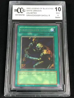 YUGIOH GRAVEDIGGER GHOUL LOB-065 - 2002 BCCG BECKETT GEM MINT 10! - Image 1
