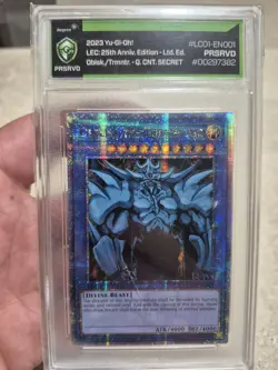 Obelisk the Tormentor (Quarter Century Secret Rare) LC01-EN001 PRESERVED - Image 1