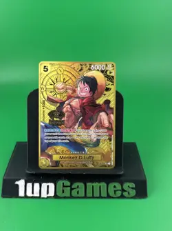 One Piece English ST13 2nd Anniversary Super Rare #015 gold Monkey.D.Luffy - Image 1