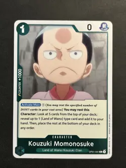 Kouzuki Momonosuke - OP01-041 Rare One Piece TCG - Romance Dawn English NM - Image 1
