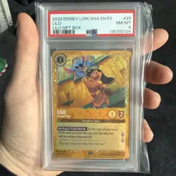 2024 DISNEY LORCANA EN P2-PROMO LILO GIFT BOX #25 LILO - ESCAPE ARTIST PSA 8 - Image 2