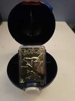 Pokemon Pikachu 23k Gold Plated Trading Card 1999 Nintendo #25 with Certificate - Image 1