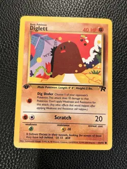 1st Edition Diglett 52/82 - Team Rocket - Pokemon Card - Image 1