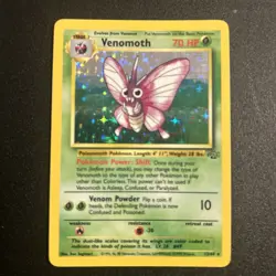 1999 WOTC Venomoth Holo Rare Pokemon Card TCG Jungle 13/64 - Image 1